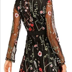 Black dress with floral details